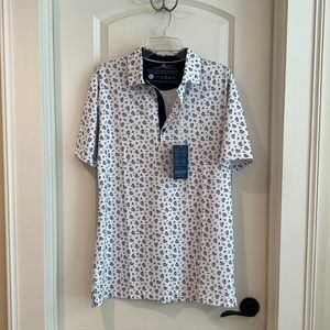 Boston Scott 'Forget Me Not' Four Button Golf Shirt